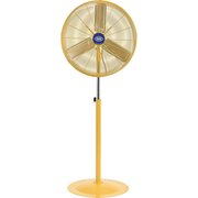 Global Industrial Deluxe Oscillating Pedestal Fan, 30 Diameter, Safety Yellow, 1/2HP, 10000CFM 652299Y